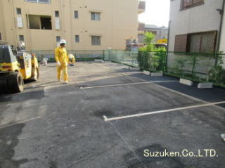 駐車場補修工事(白線引き)